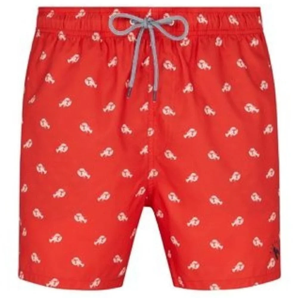 💕TED BAKER💕 Nippy Lobster Print Swim Shorts RED